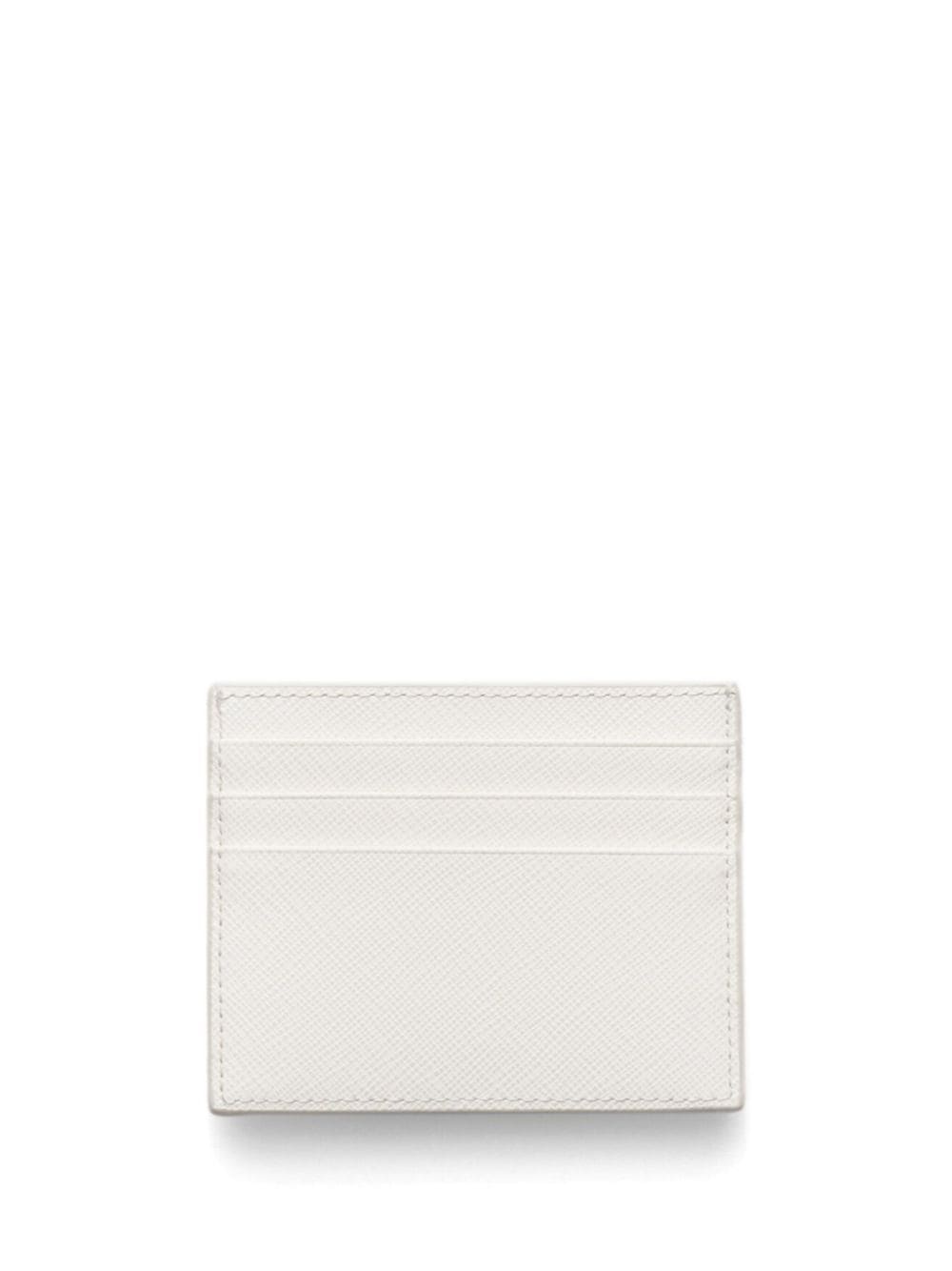 Saffiano triangle-logo cardholder - 2