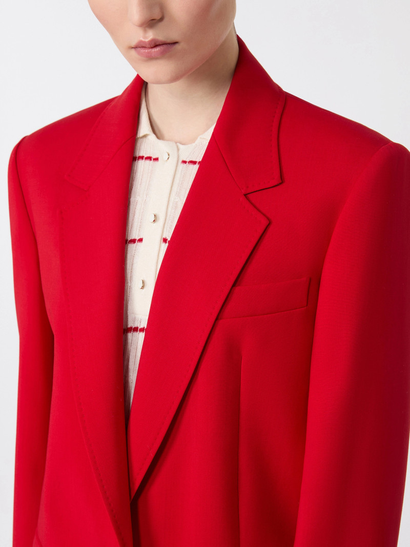 BALCO Single-breasted stretch wool blazer - RED 5