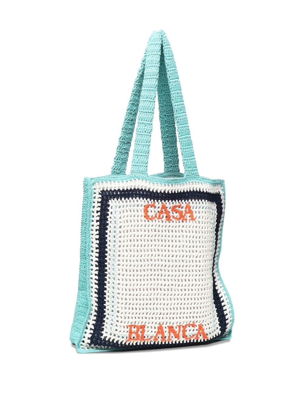 crochet-detail tote bag - 2