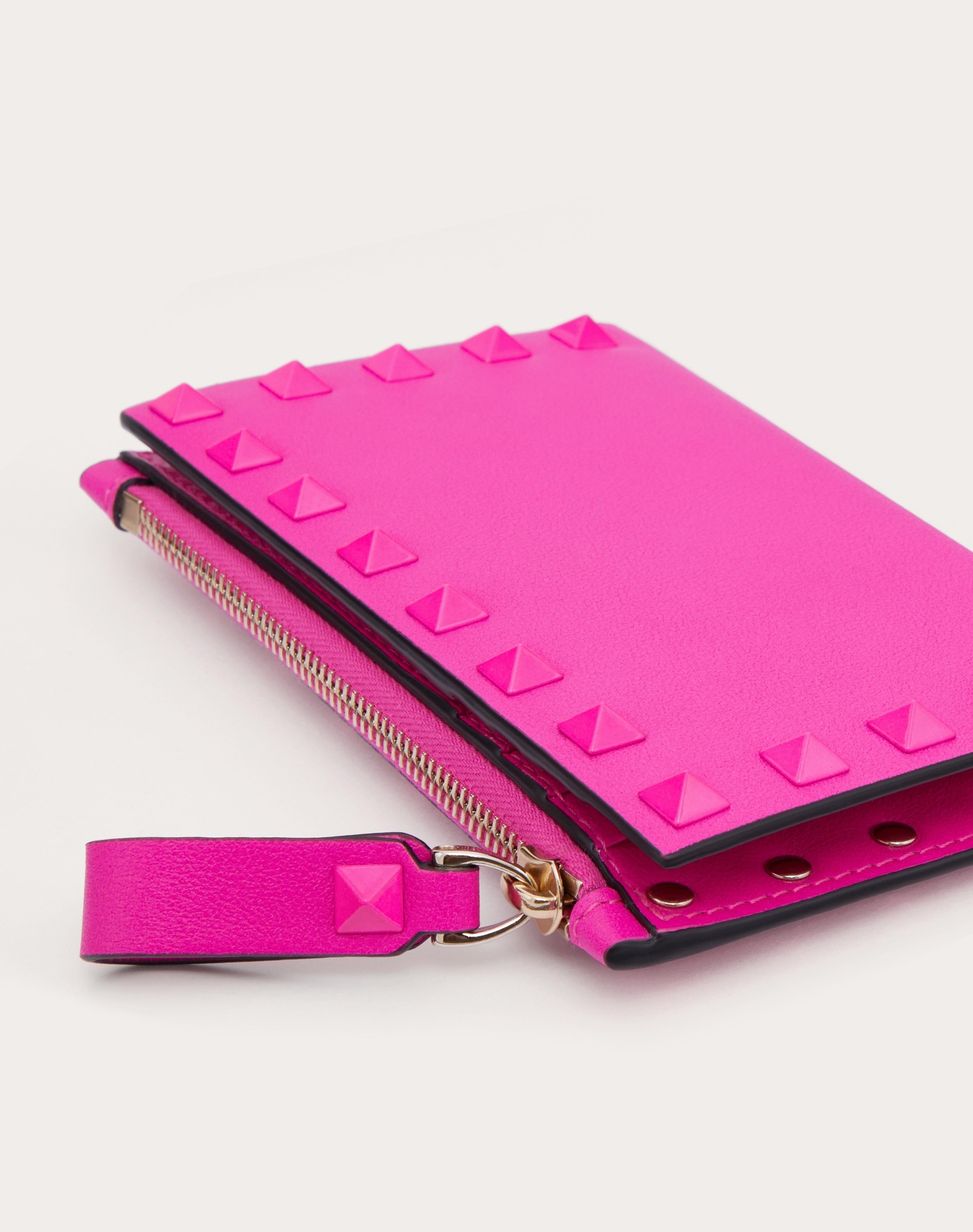 ROCKSTUD CALFSKIN CARDHOLDER WITH ZIP - 2