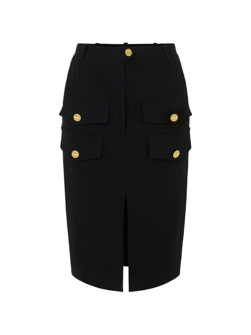 flaps metal buttons midi skirt 1