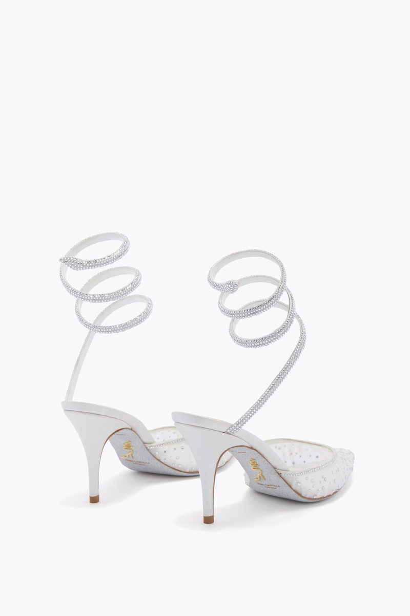 RENE CAOVILLA BELLE IVORY PUMP WITH SERPENT 80 outlook