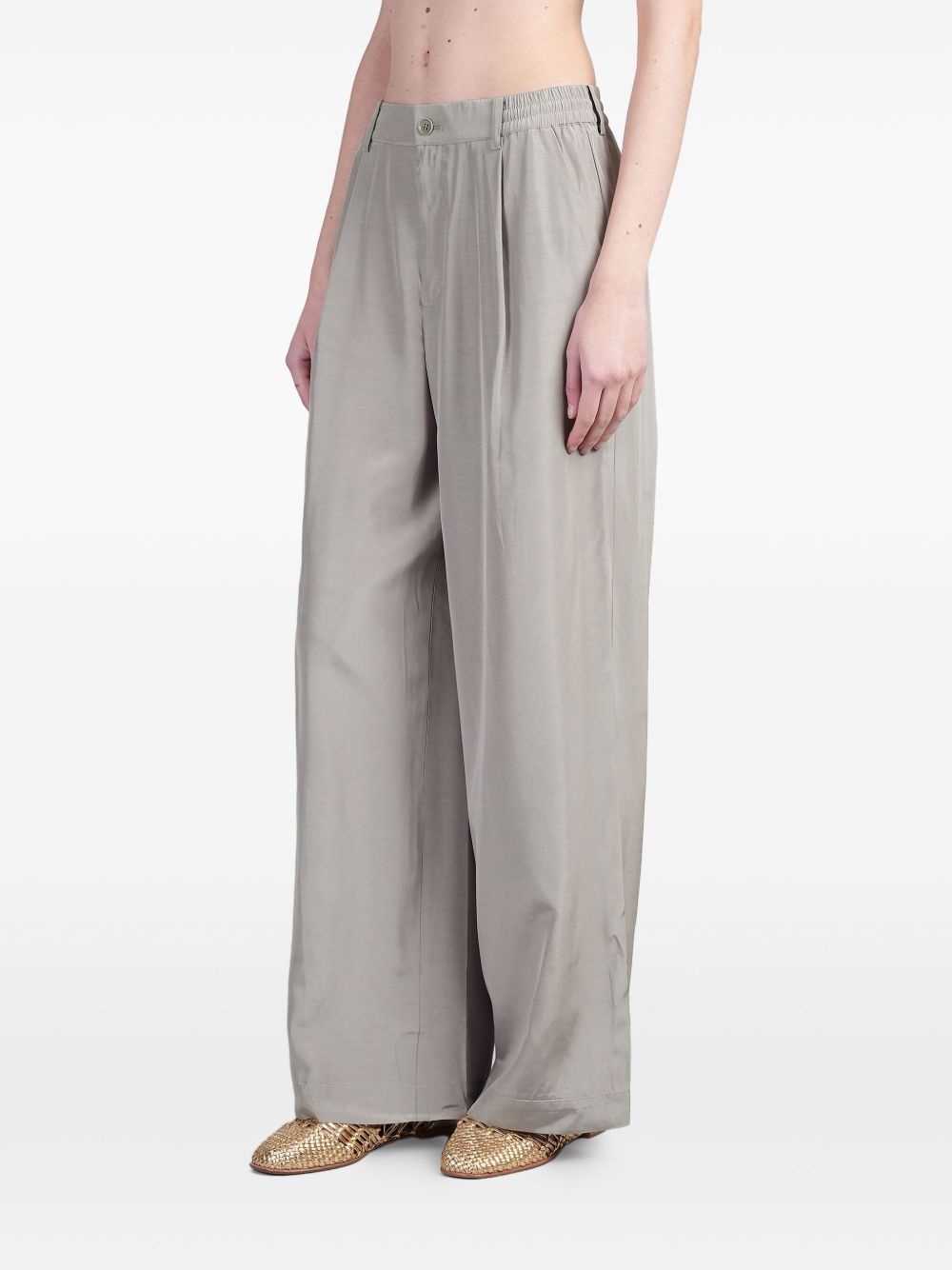 pleat-detailing trousers - 3