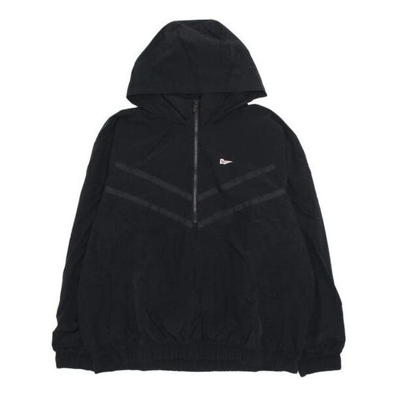 Nike Heritage Essentials Half-zip Overhead Woven Windbreaker Jacket 'Black' FD0903-010 - 1