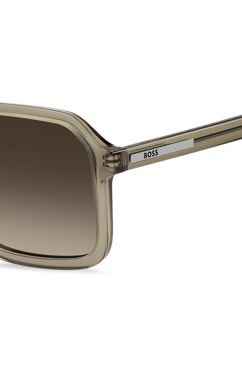 BOSS TRANSPARENT-BROWN SUNGLASSES WITH LOGO TRIM outlook