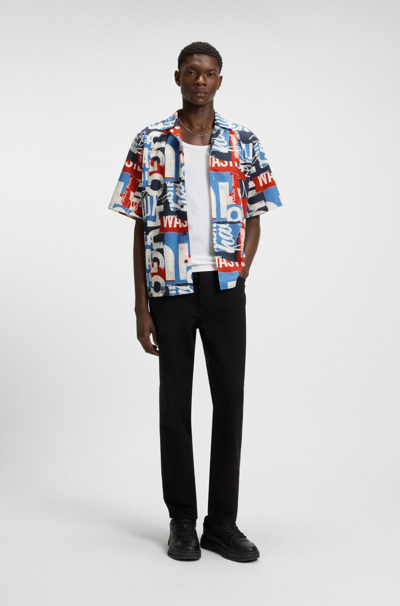 HUGO RELAXED-FIT SHORTS IN PRINTED COTTON POPLIN outlook