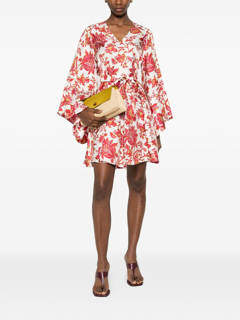 Etro floral-print tie-waist mini dress outlook