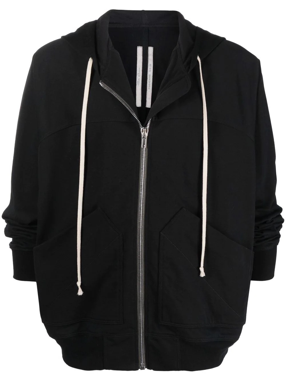 drawstring-hooded cardigan - 1