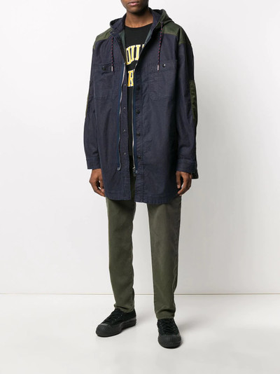 Diesel two-tone hooded denim jacket  outlook