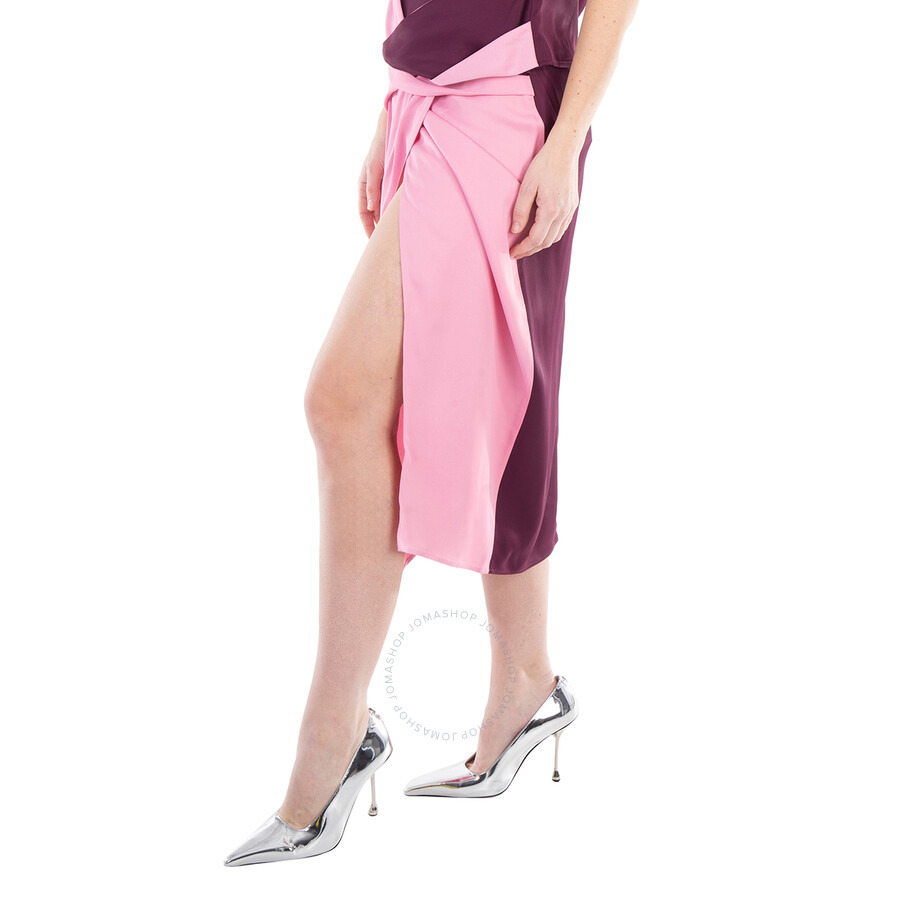 JW Anderson Draped Colour-Block Twisted Midi Skirt - 2