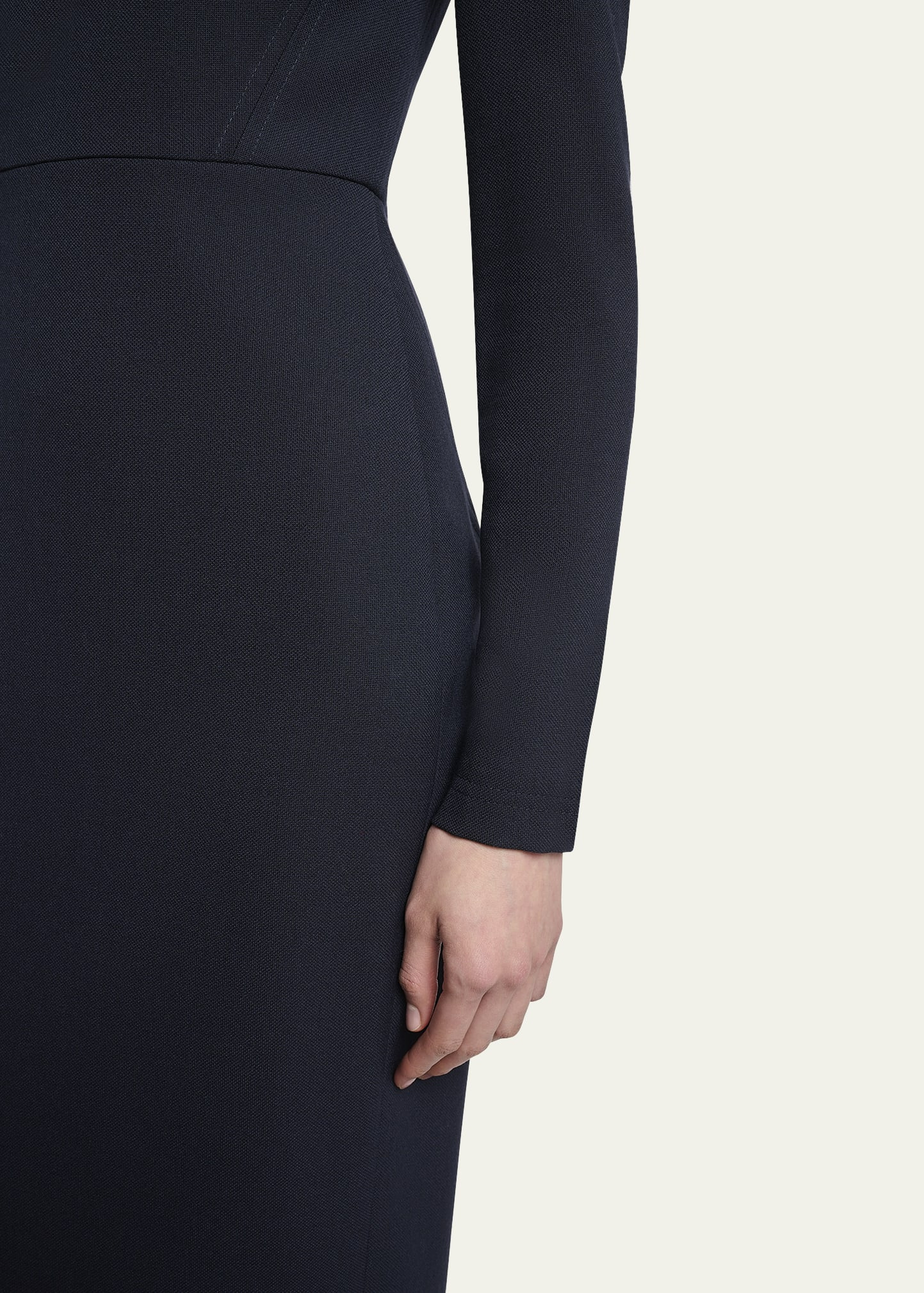 Bodycon Bi-Stretch Crepe Midi Dress - 5