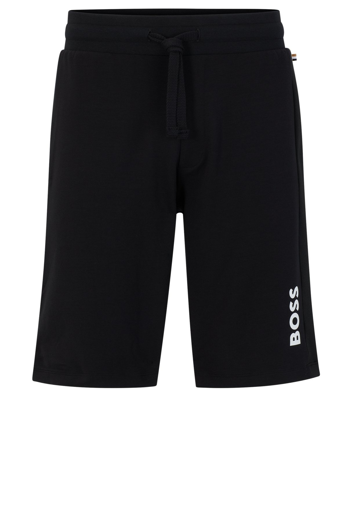 DRAWSTRING LOUNGEWEAR SHORTS WITH SIGNATURE STRIPE AND LOGO - 1
