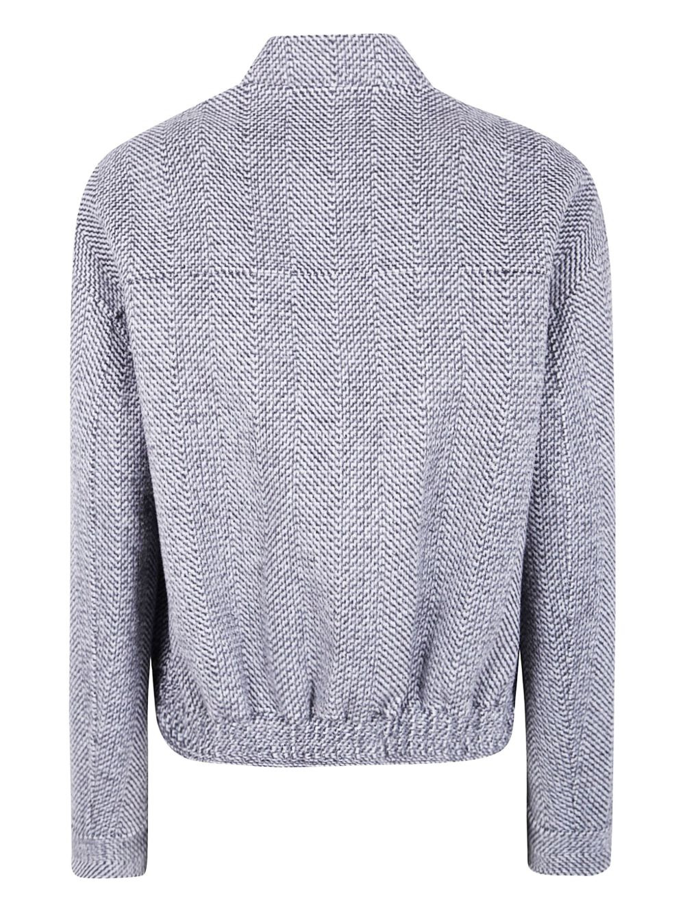 herringbone-pattern zip-front jacket - 2