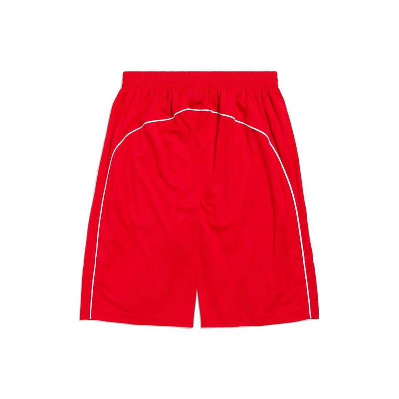 Men's Soccer Baggy Shorts in Red/white 6