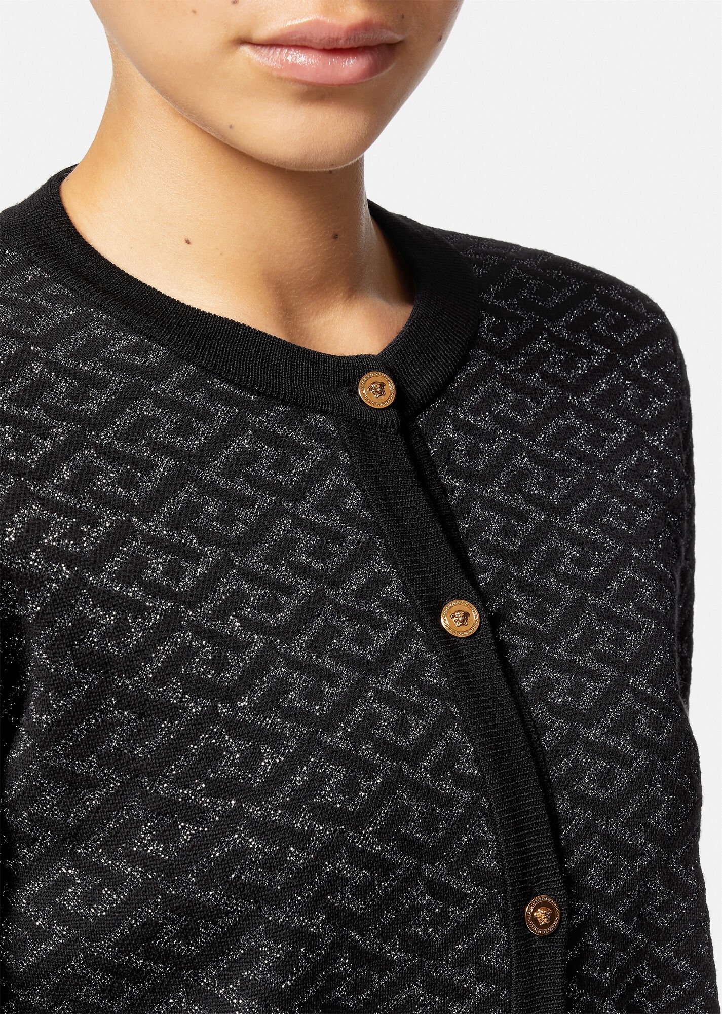 La Greca Medusa Jacquard Cardigan - 5