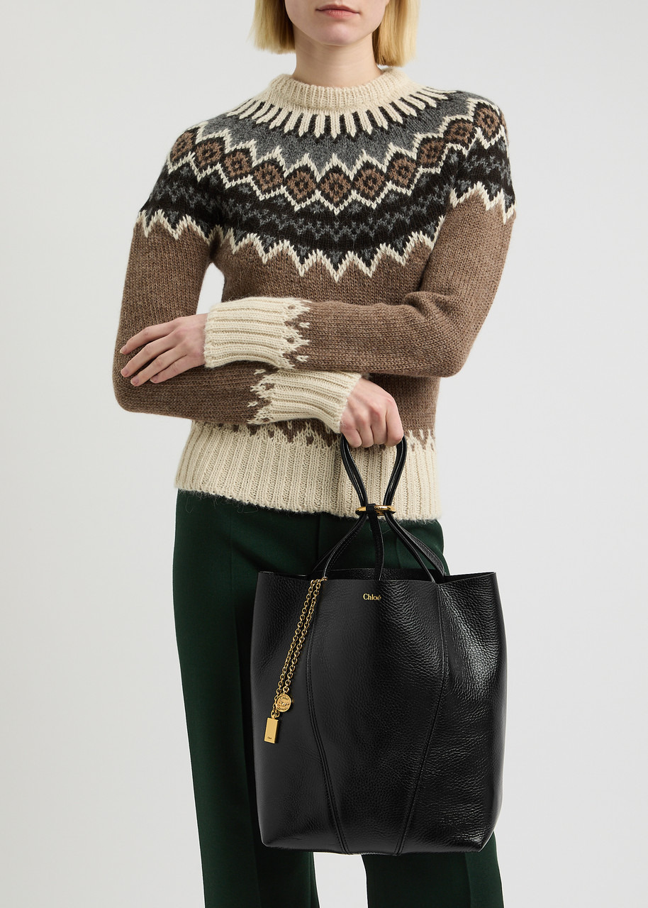 Chloe Spin Medium Grained Leather Tote - 6