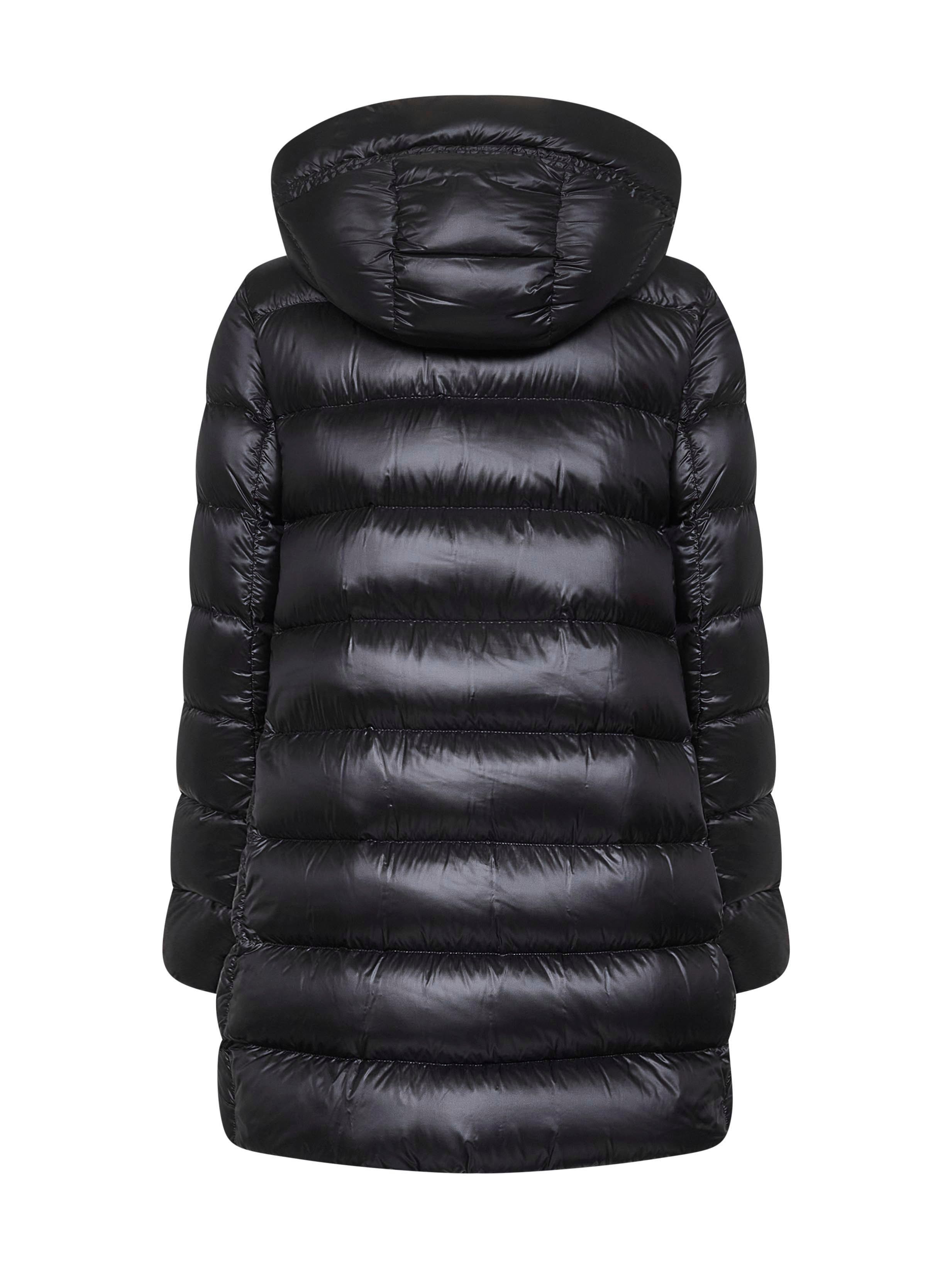 Black Suyenne midi hooded down jacket - 2