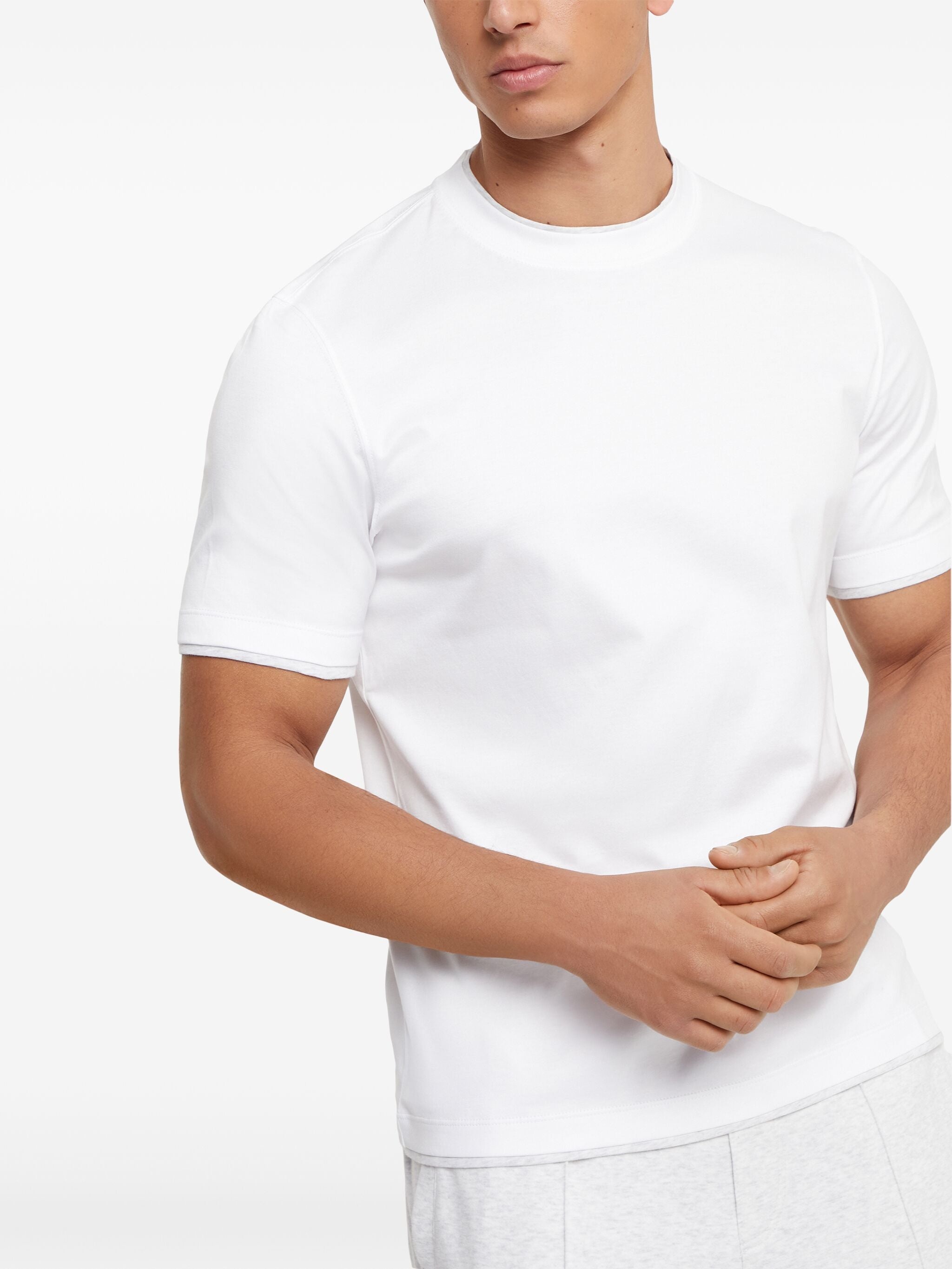 DOUBLE-LAYER COTTON T-SHIRT - 3