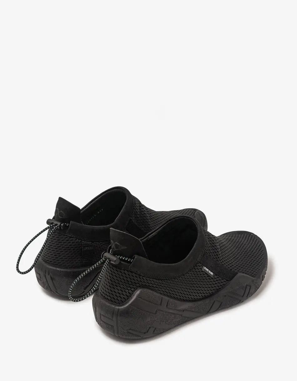 Stone Island Shadow Project Black Moc Debossed Leather & Mesh Trainers - 5