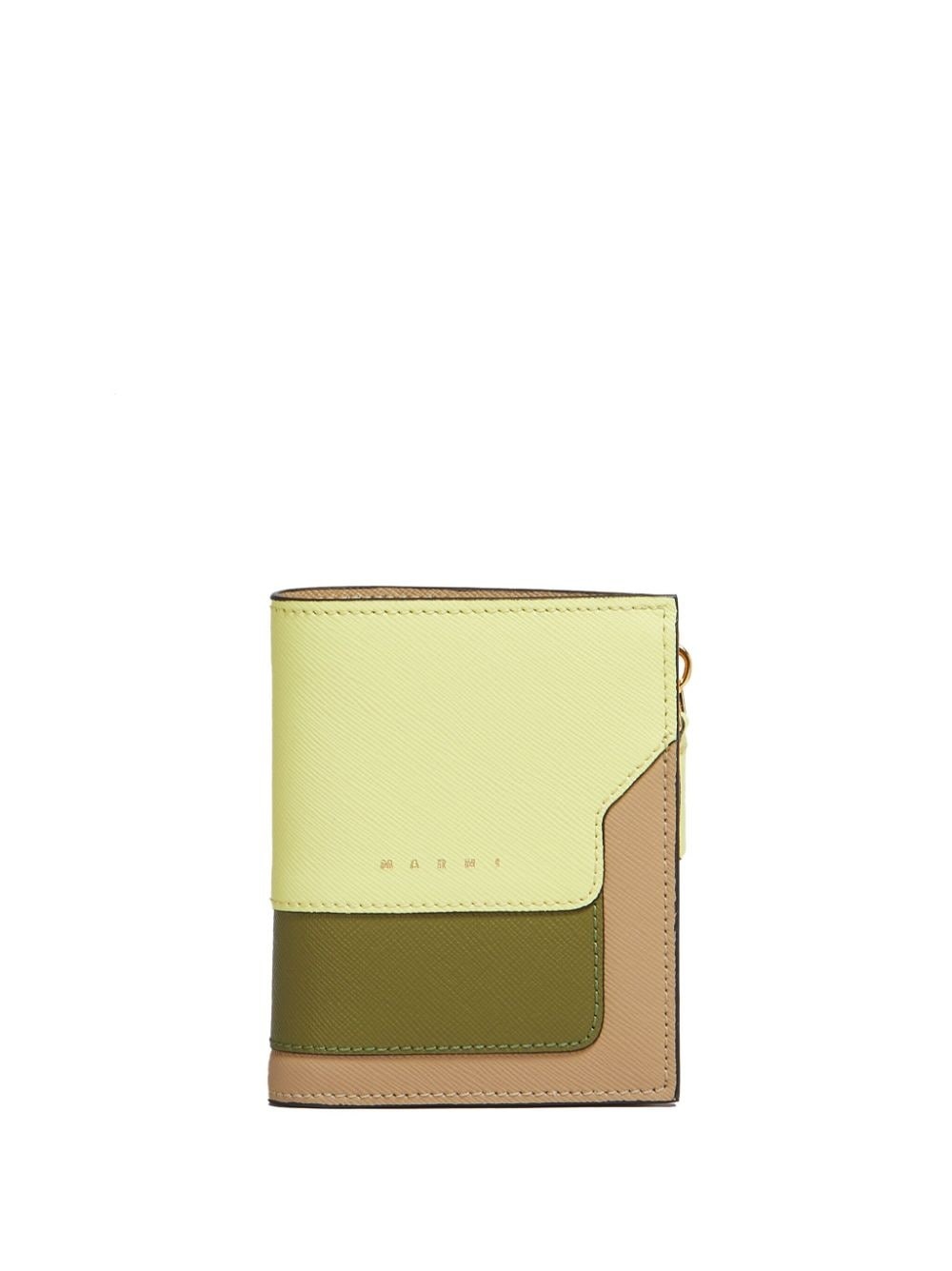 colour-block bi-fold leather wallet - 1