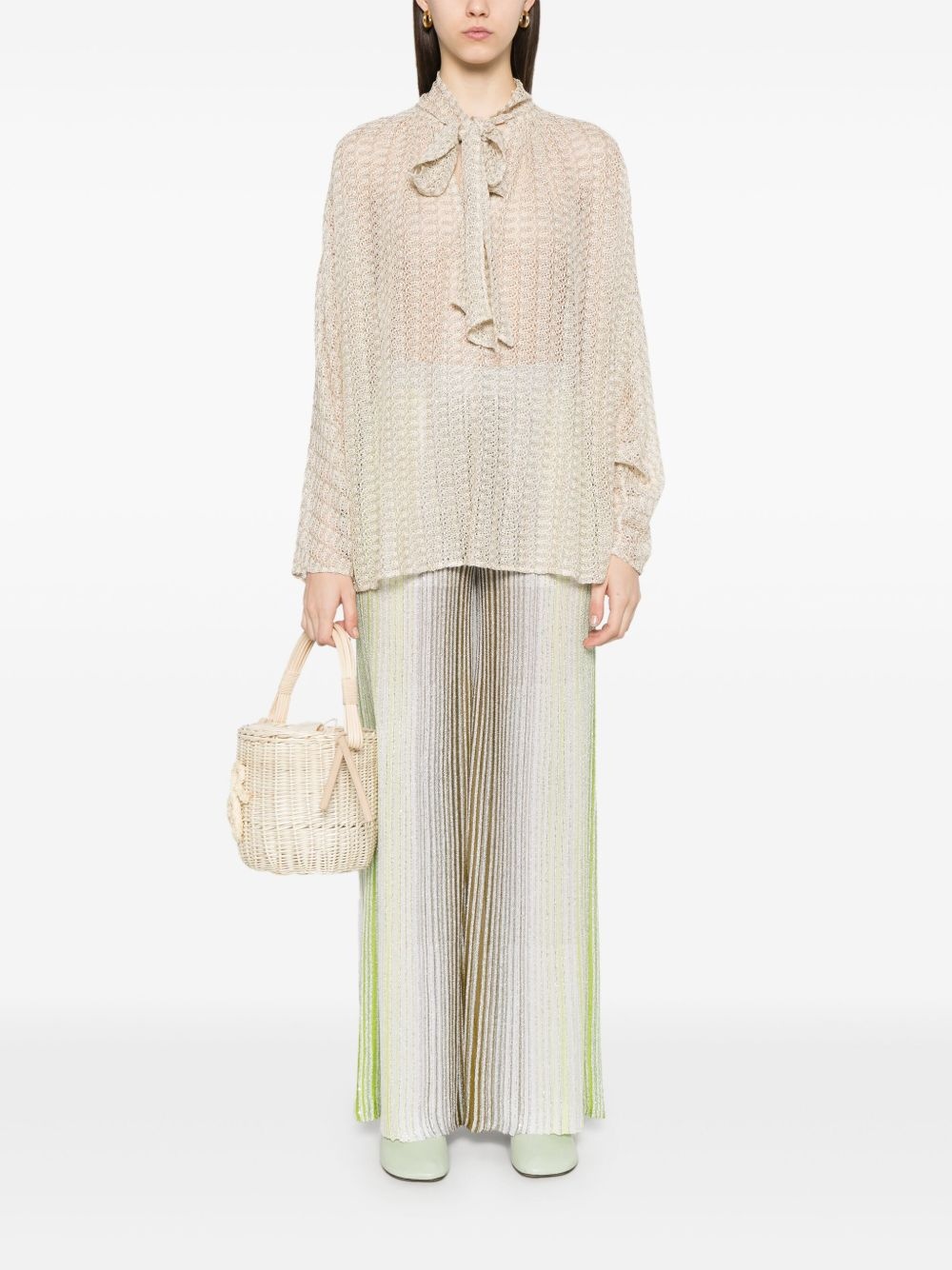 striped palazzo pants - 2