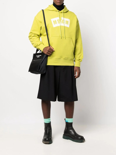 MSGM logo-printed hoodie outlook