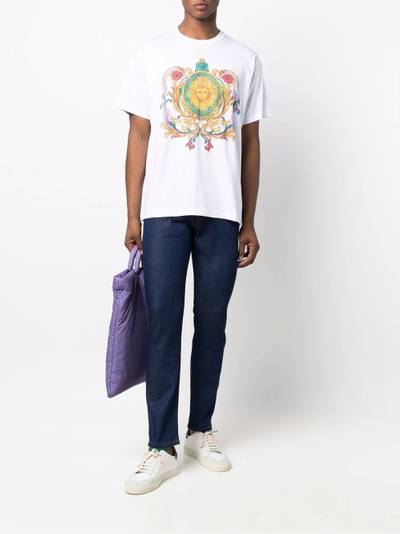 VERSACE JEANS COUTURE sun-print organic-cotton T-shirt outlook