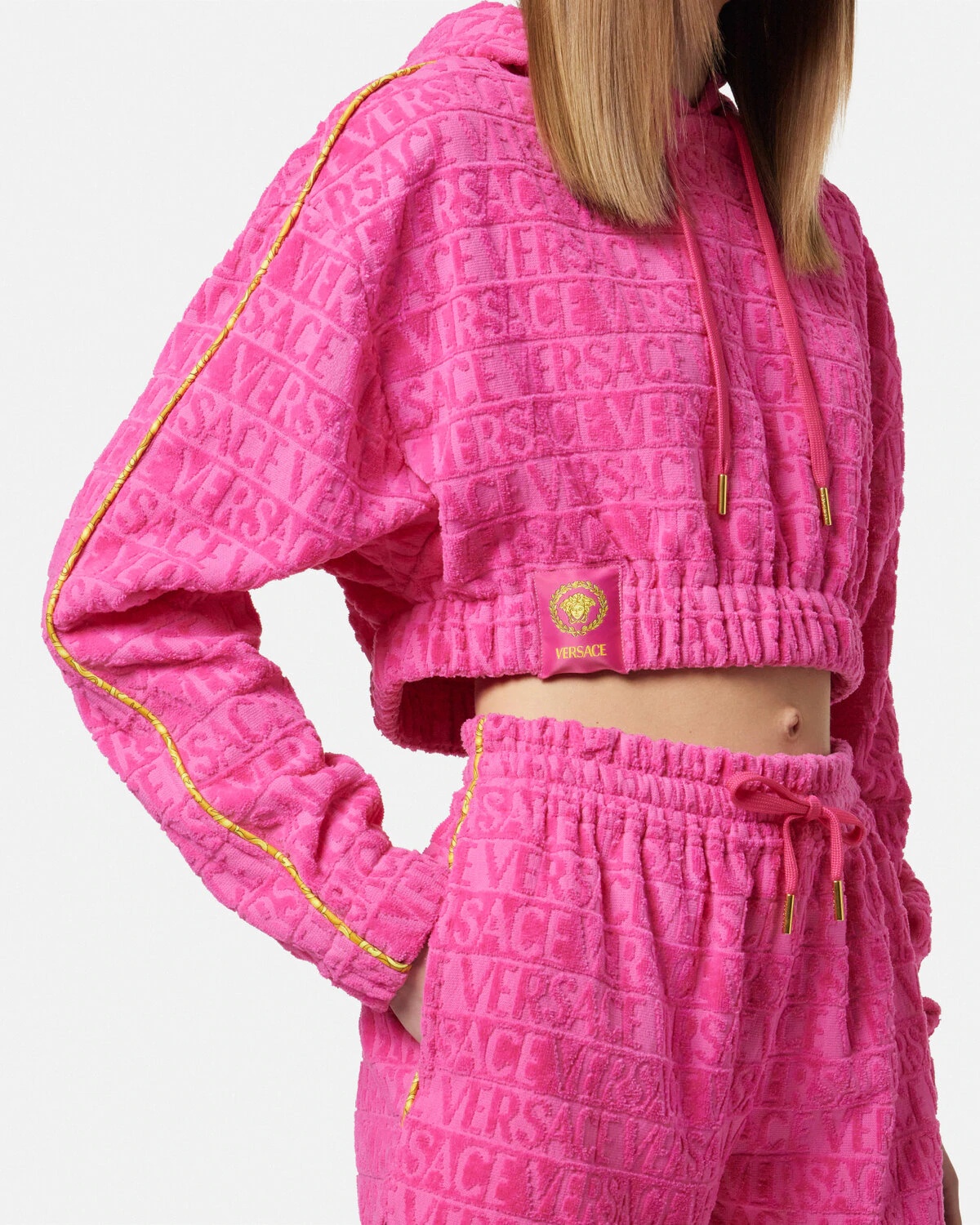 I ♡ Baroque Crop Hoodie - 3