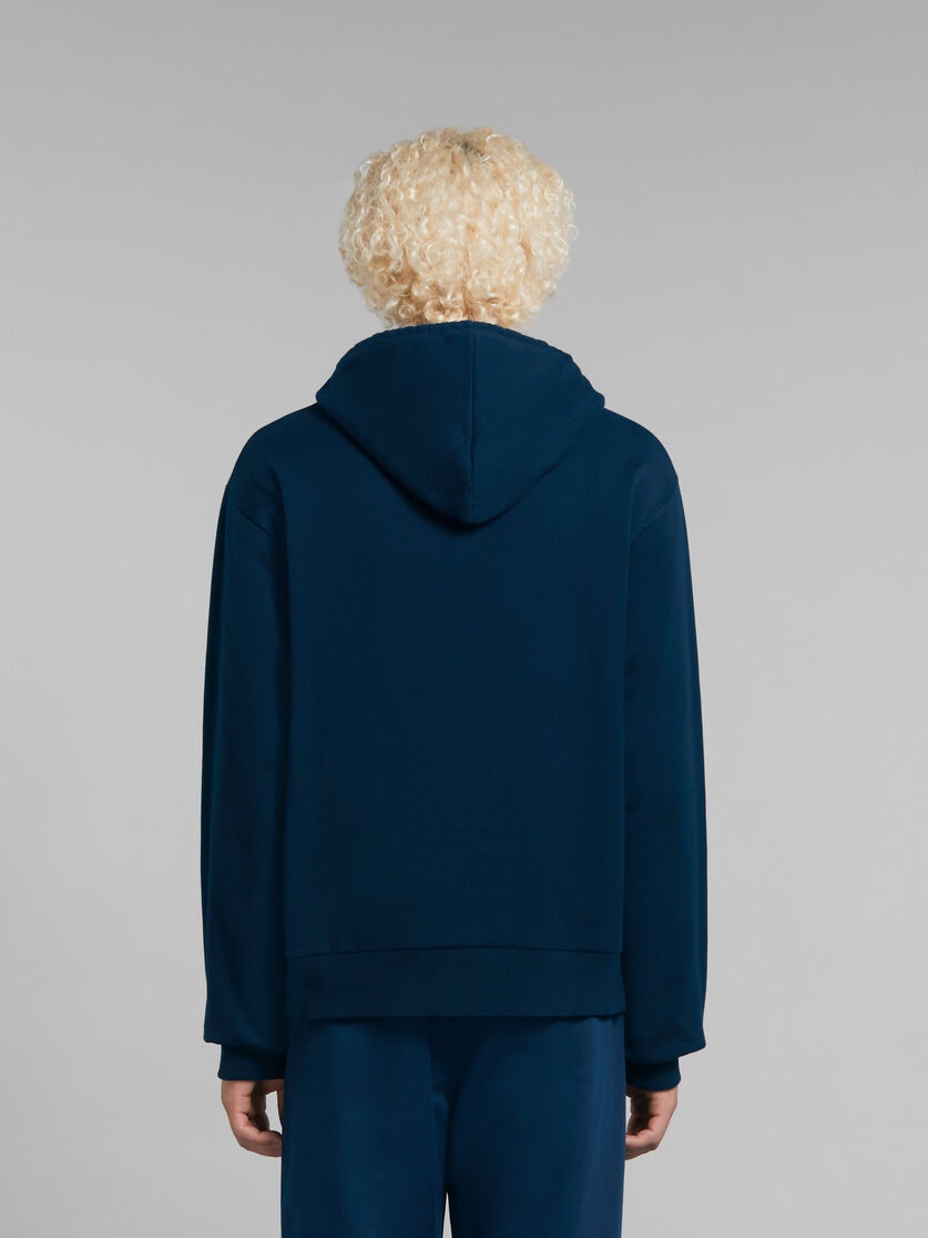 BLUE BIO JERSEY HOODIE WITH DRAGON PRINT - 3