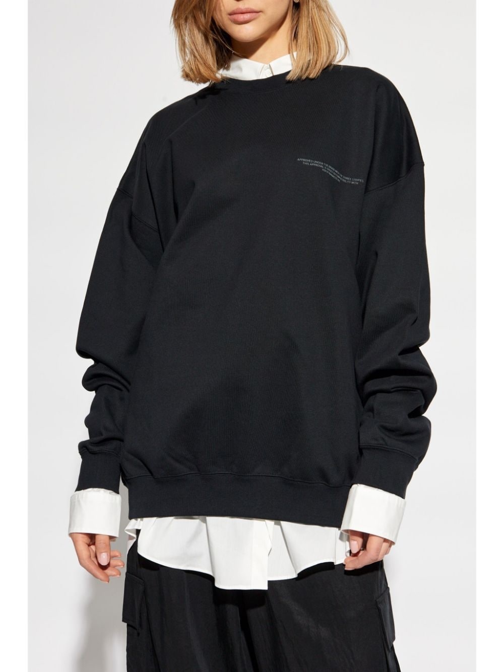 logo-printed crew neck sweatshirt - 2
