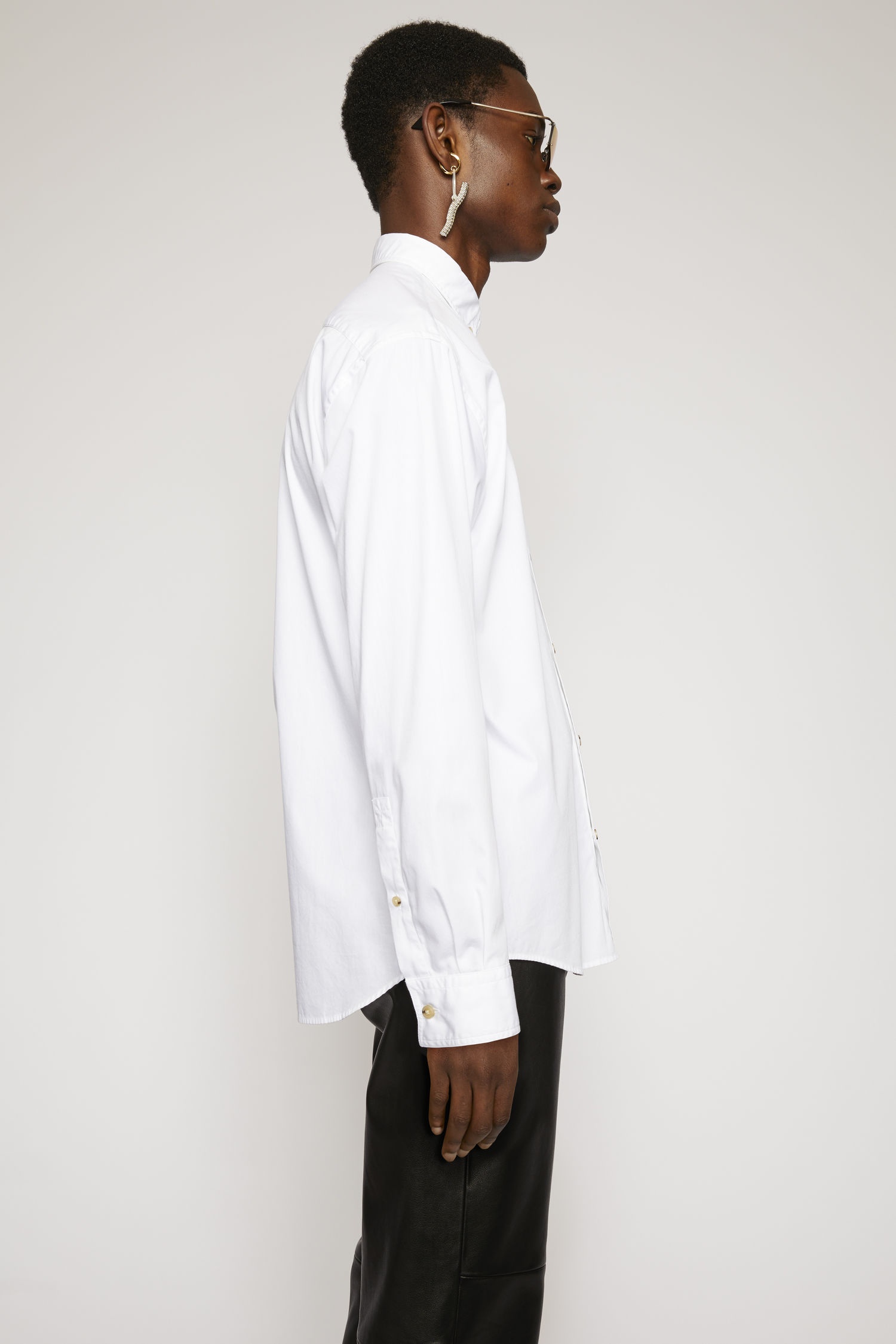 Classic cotton poplin shirt optic white - 3