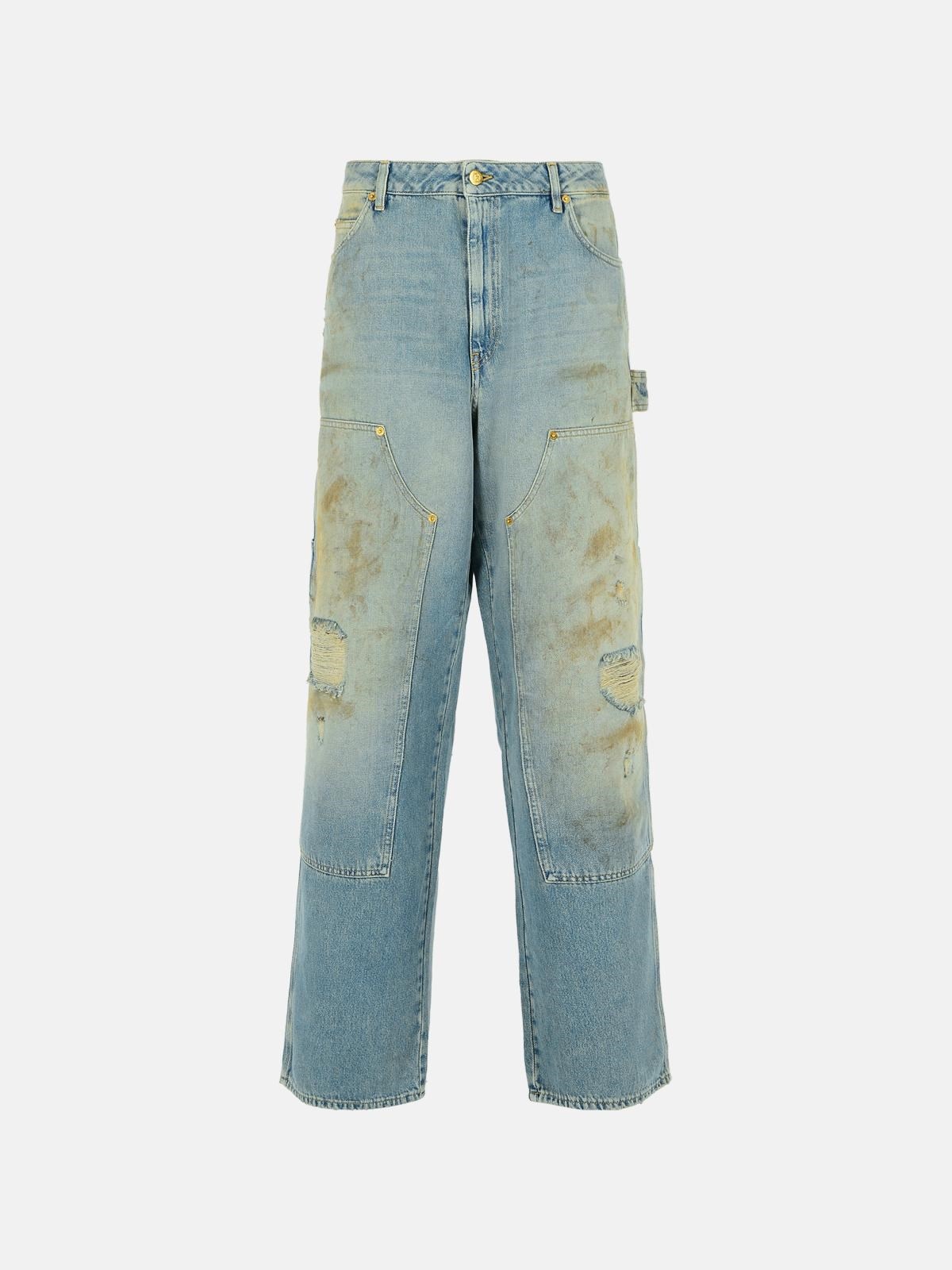LIGHT BLUE COTTON JEANS - 1