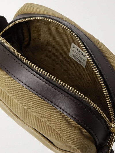 FILSON Leather-Trimmed Cotton-Canvas Wash Bag outlook