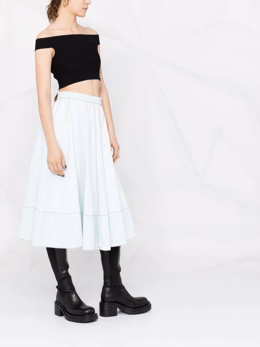 off-shoulder crop top - 4