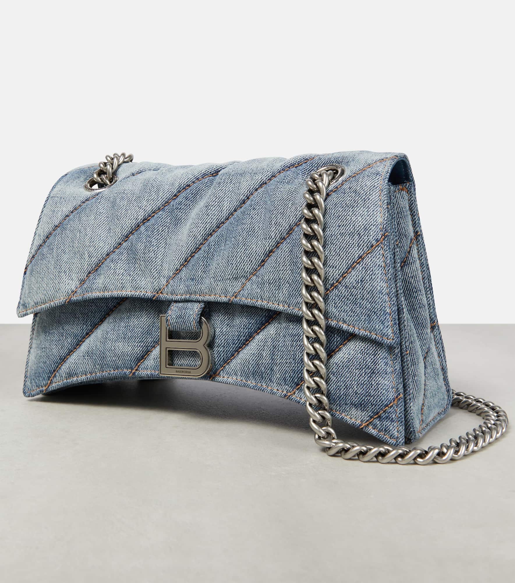 Crush Medium denim shoulder bag - 6