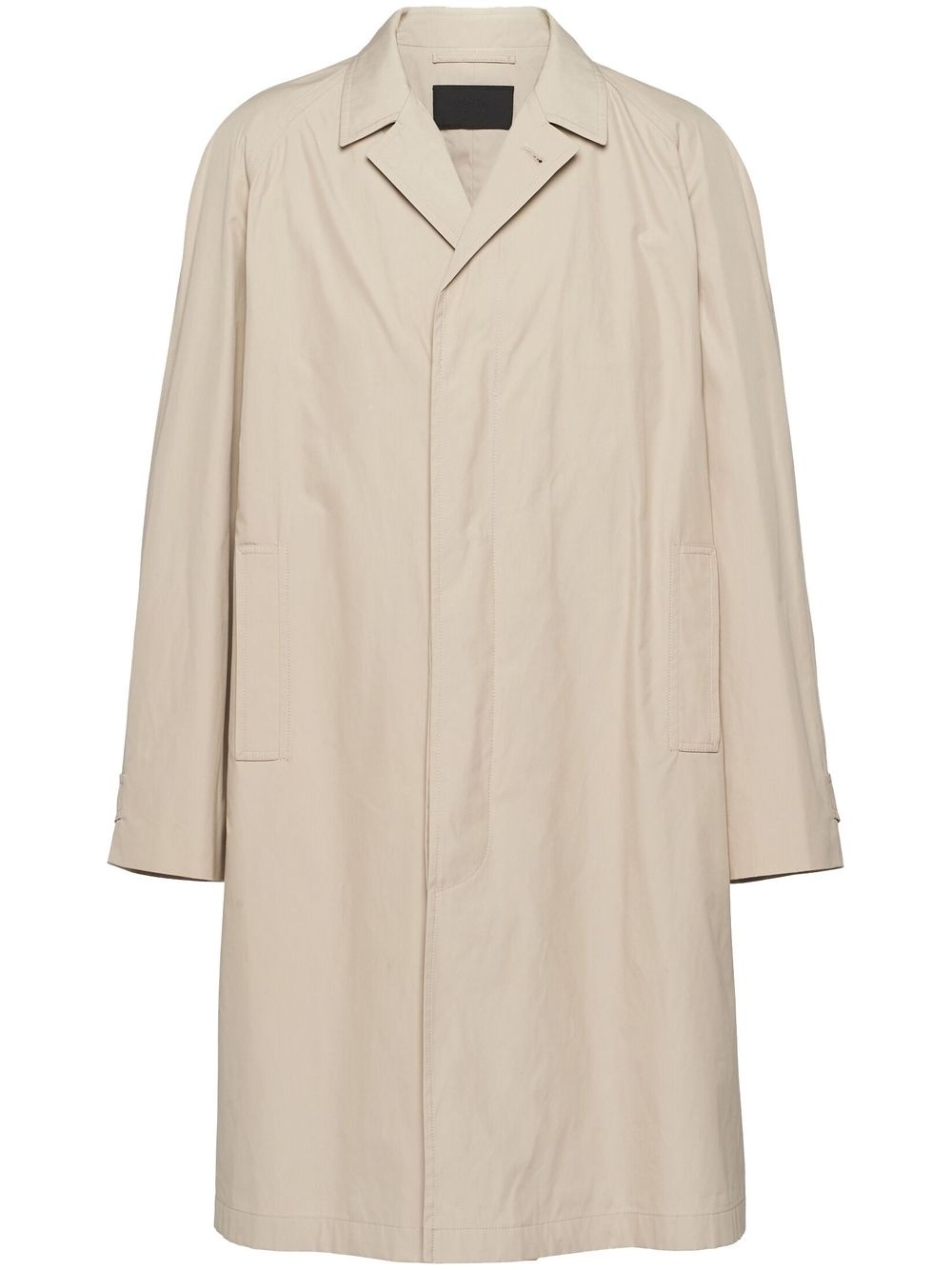 single-breasted cotton overcoat - 1