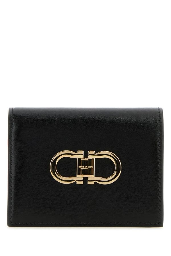 Black leather wallet - 1