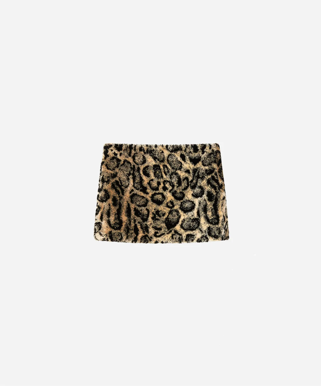 Leopard jacquard velvet mini skirt - 1