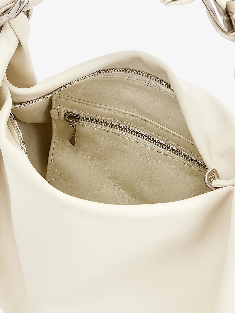 Swan medium leather shoulder bag - 5