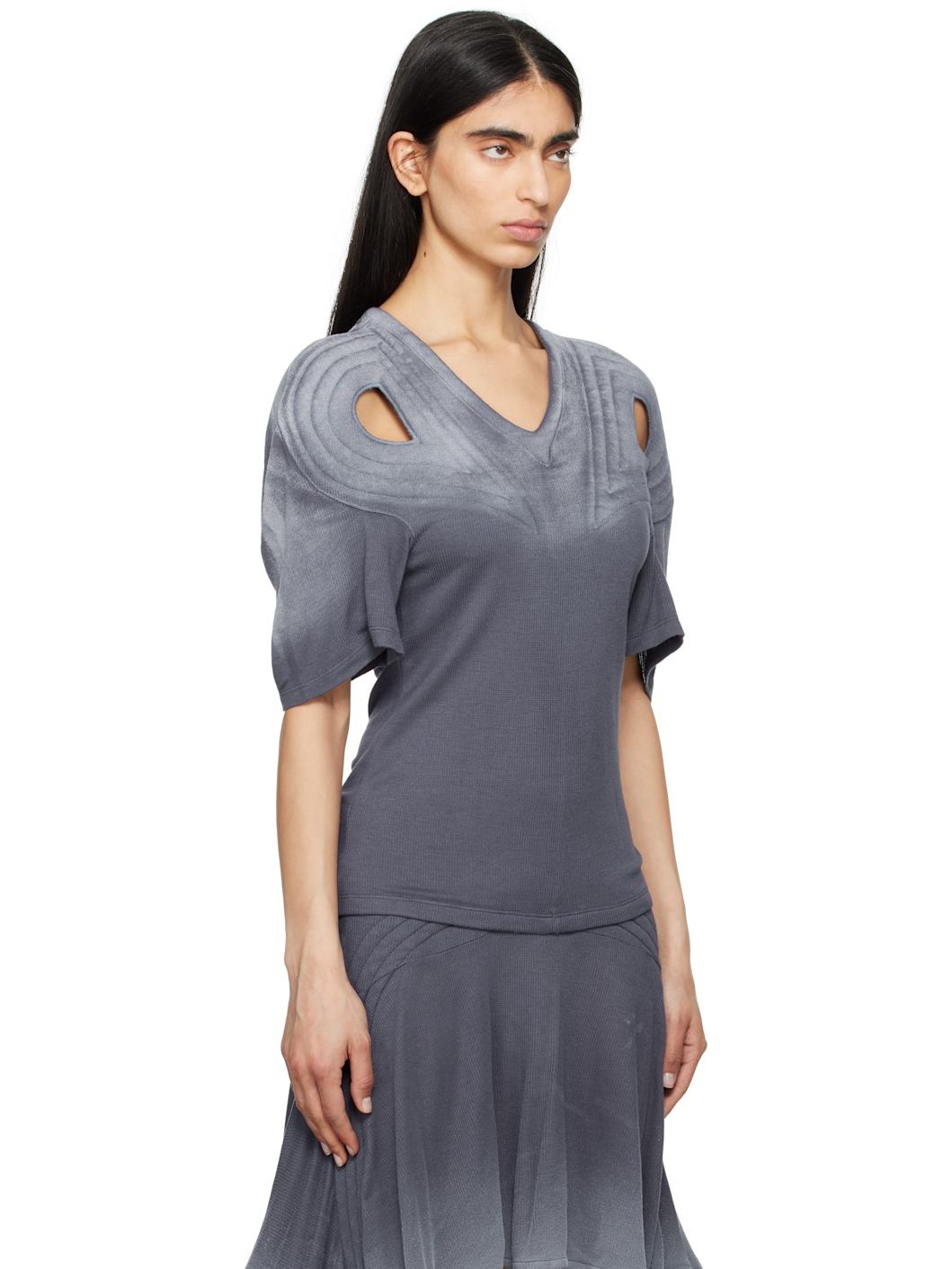 Navy Celritatem Padded T-shirt - 2