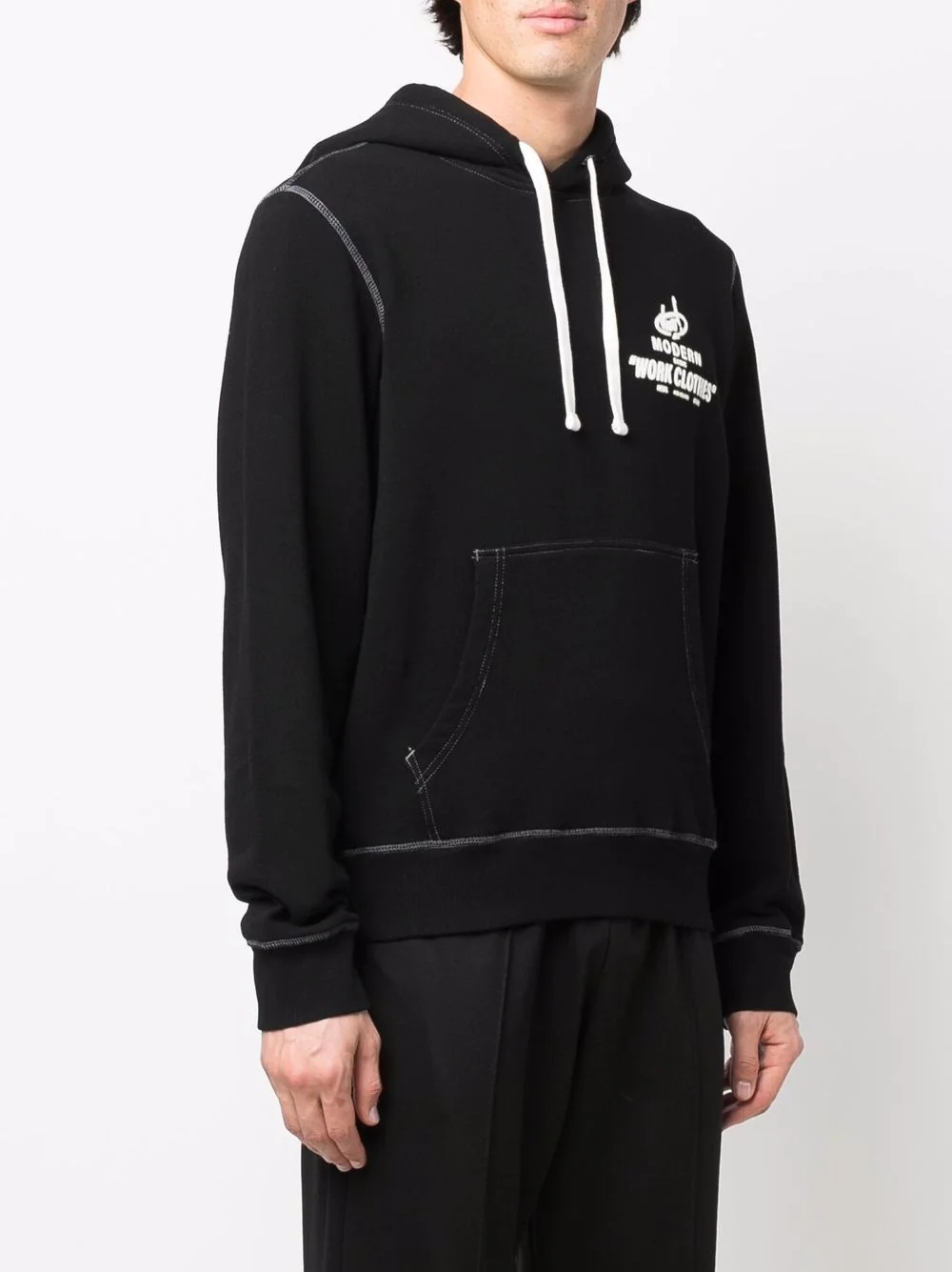 Modern Basic drawstring hoodie - 3