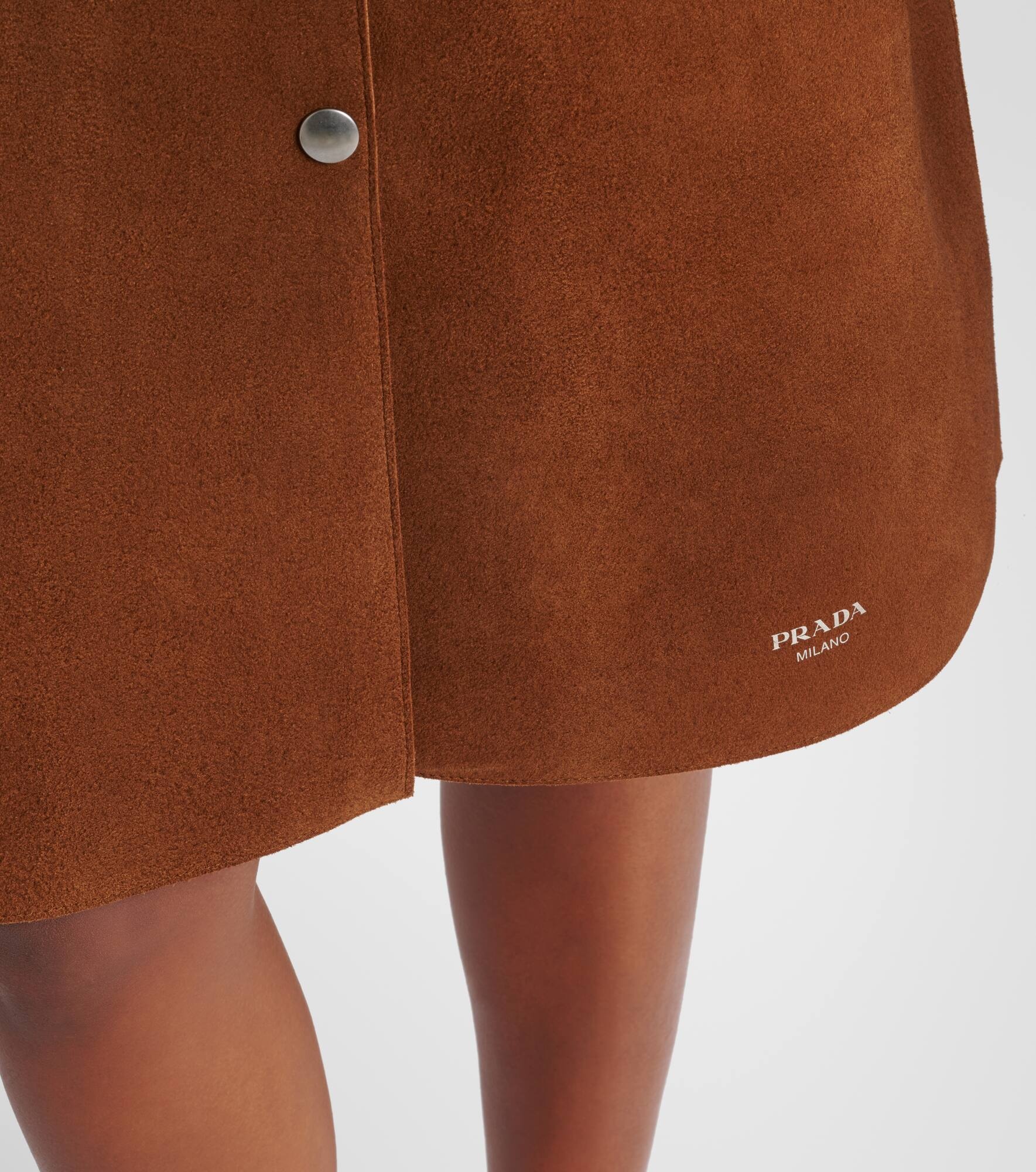 Belted suede midi skirt - 5