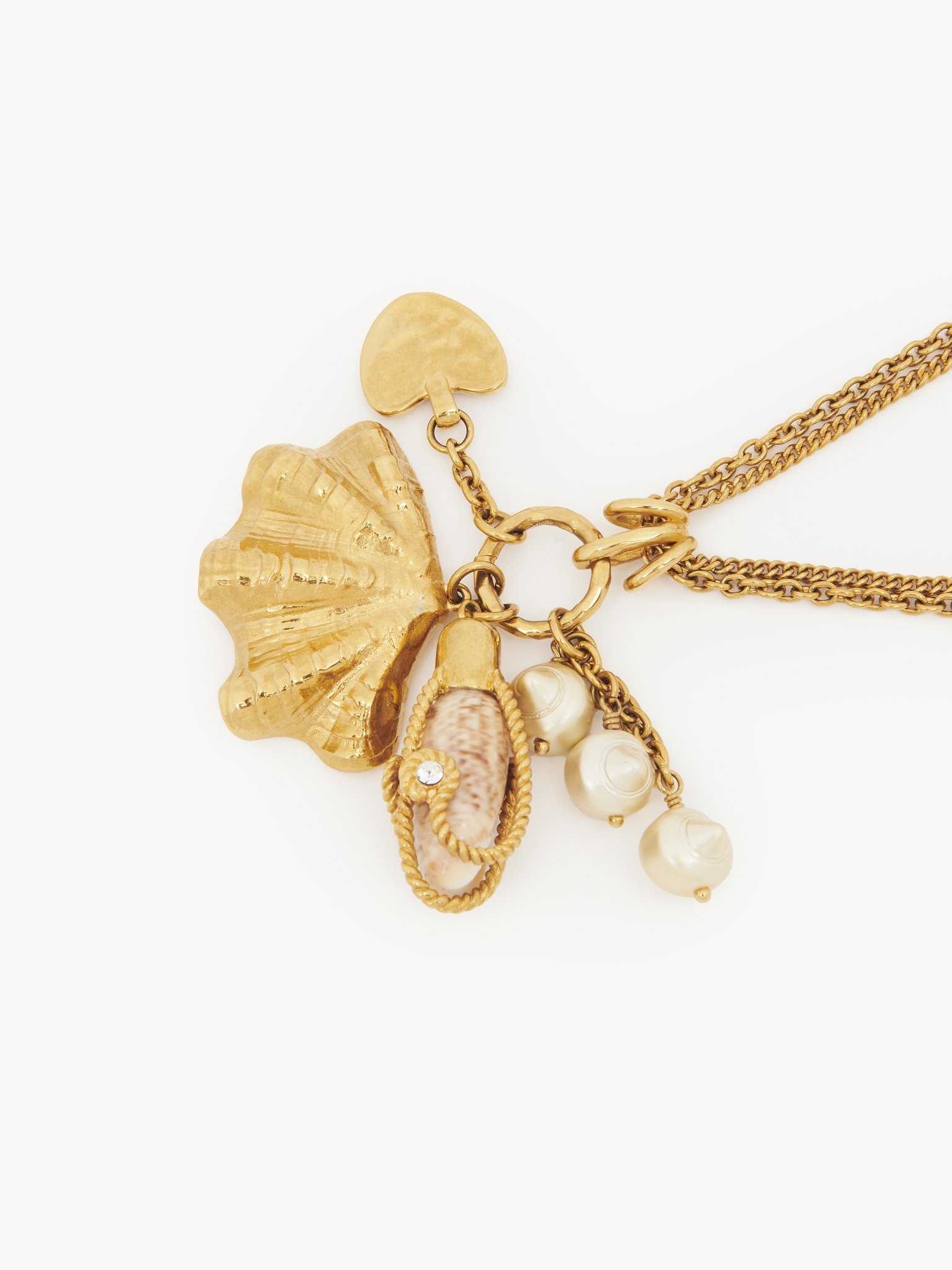 THE CHLOÉ SHELLS SCARF NECKLACE - 3