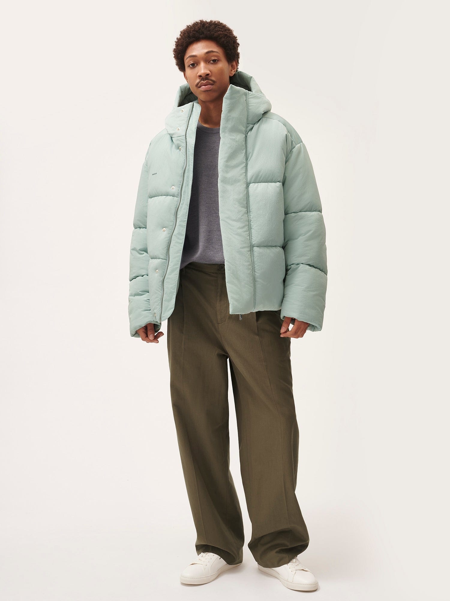 Men’s Flower-Warmth Recycled Nylon Puffer - Eucalyptus Blue - 5