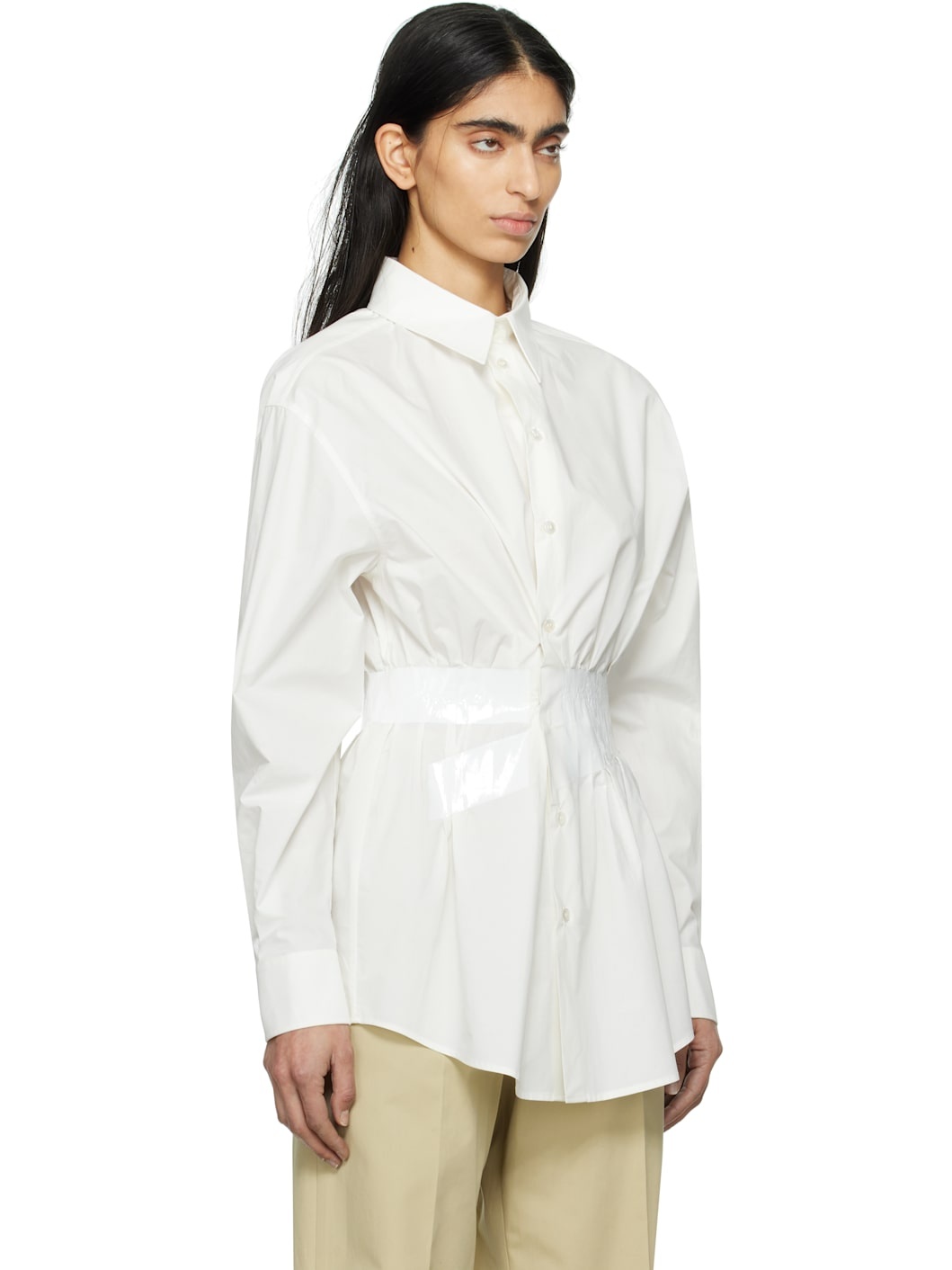 Off-White Cotton Poplin Taped Shirt - 2