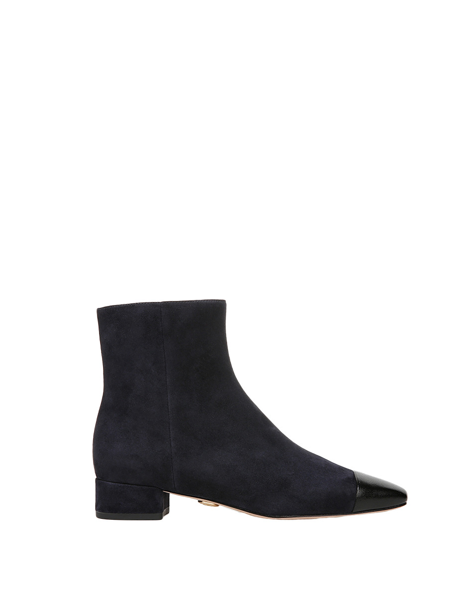 CECILE SUEDE CAP-TOE BOOTIE - 5