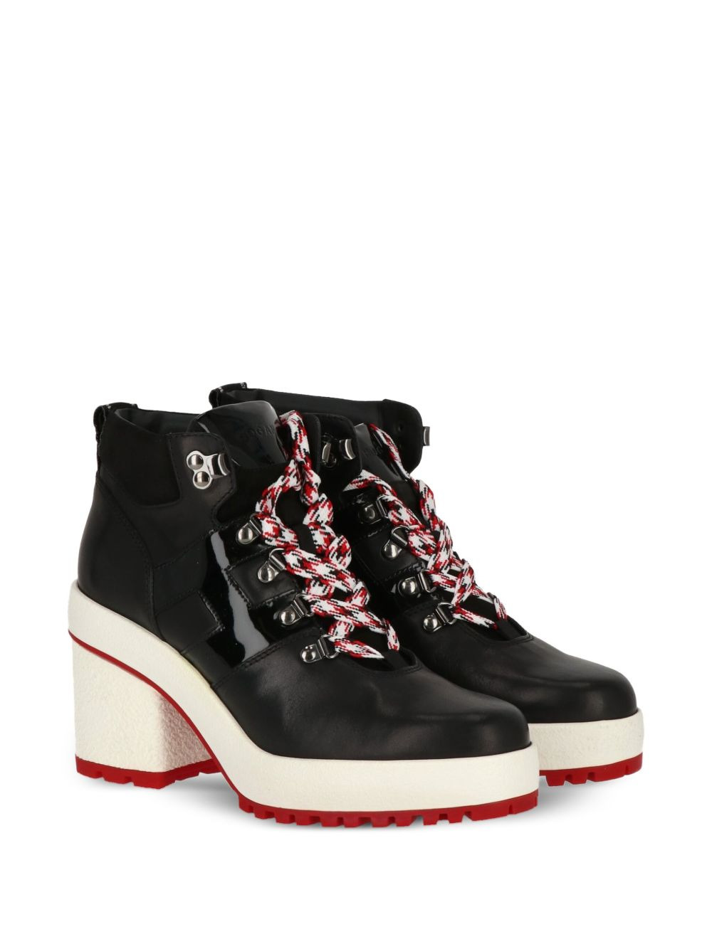 lace-up platform ankle boots - 2