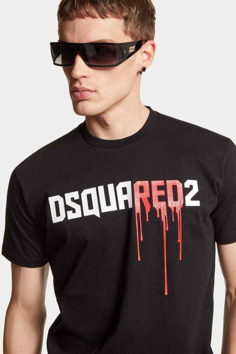 BLOODY RED DSQUARED2 COOL FIT T-SHIRT 5