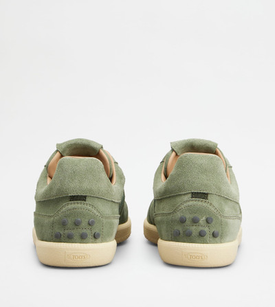 Tod's TOD'S TABS SNEAKERS IN SUEDE - GREEN outlook