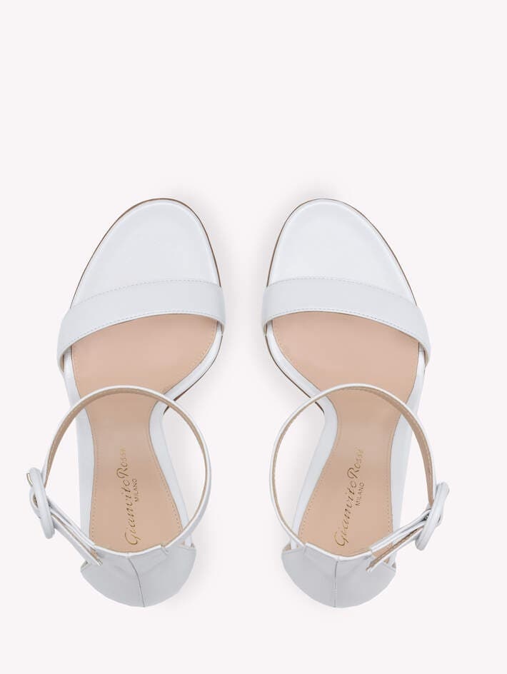 Gianvito Rossi Portofino 105 Sandal in White at Nordstrom - 3